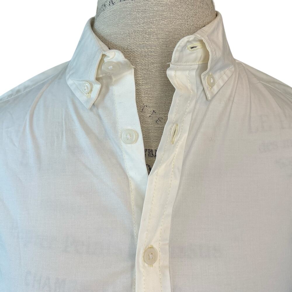 Alexander Julian Men’s Cream Button Down Shirt Size Small NWT Stretch Cotton - Picture 3 of 8